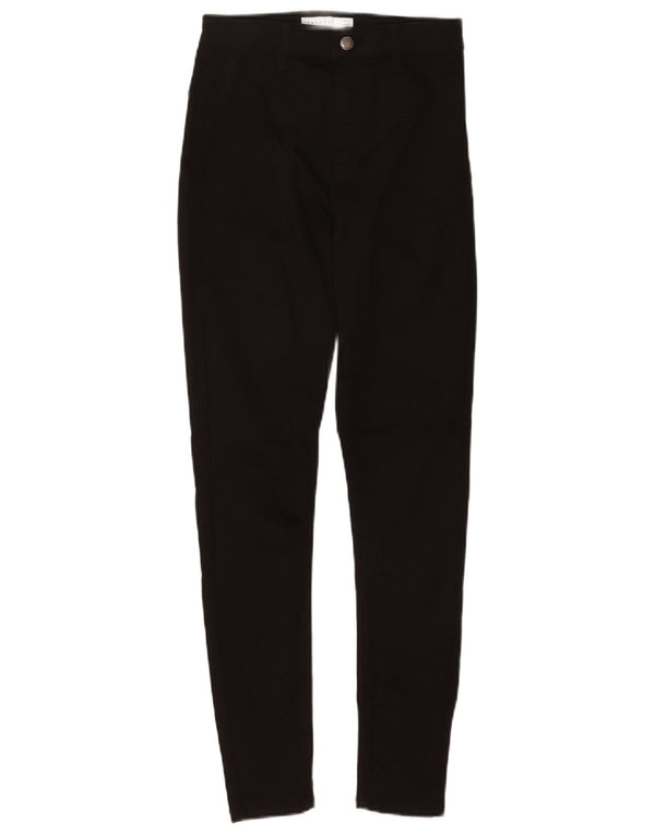 Женские джинсы скинни Topshop Joni UK 10, маленькие W28 L28, черный хлопок