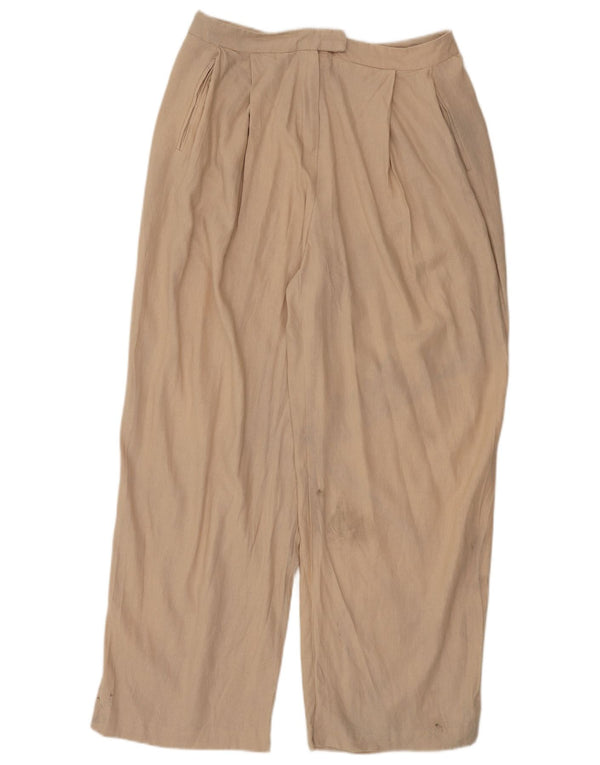 Женские широкие брюки чинос Topshop UK 12 Medium W32 L29 Бежевые