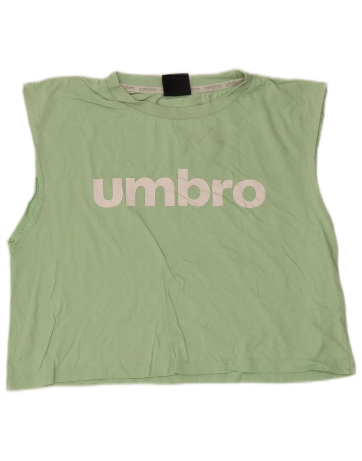 Женский укороченный жилет с рисунком Umbro UK 14, большой зеленый