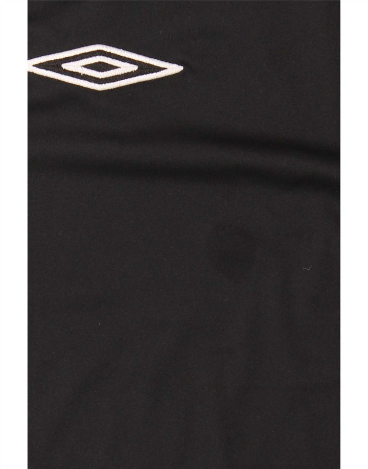 Мужская футболка с рисунком Umbro, верх XL, черная, полиэстер с цветными блоками