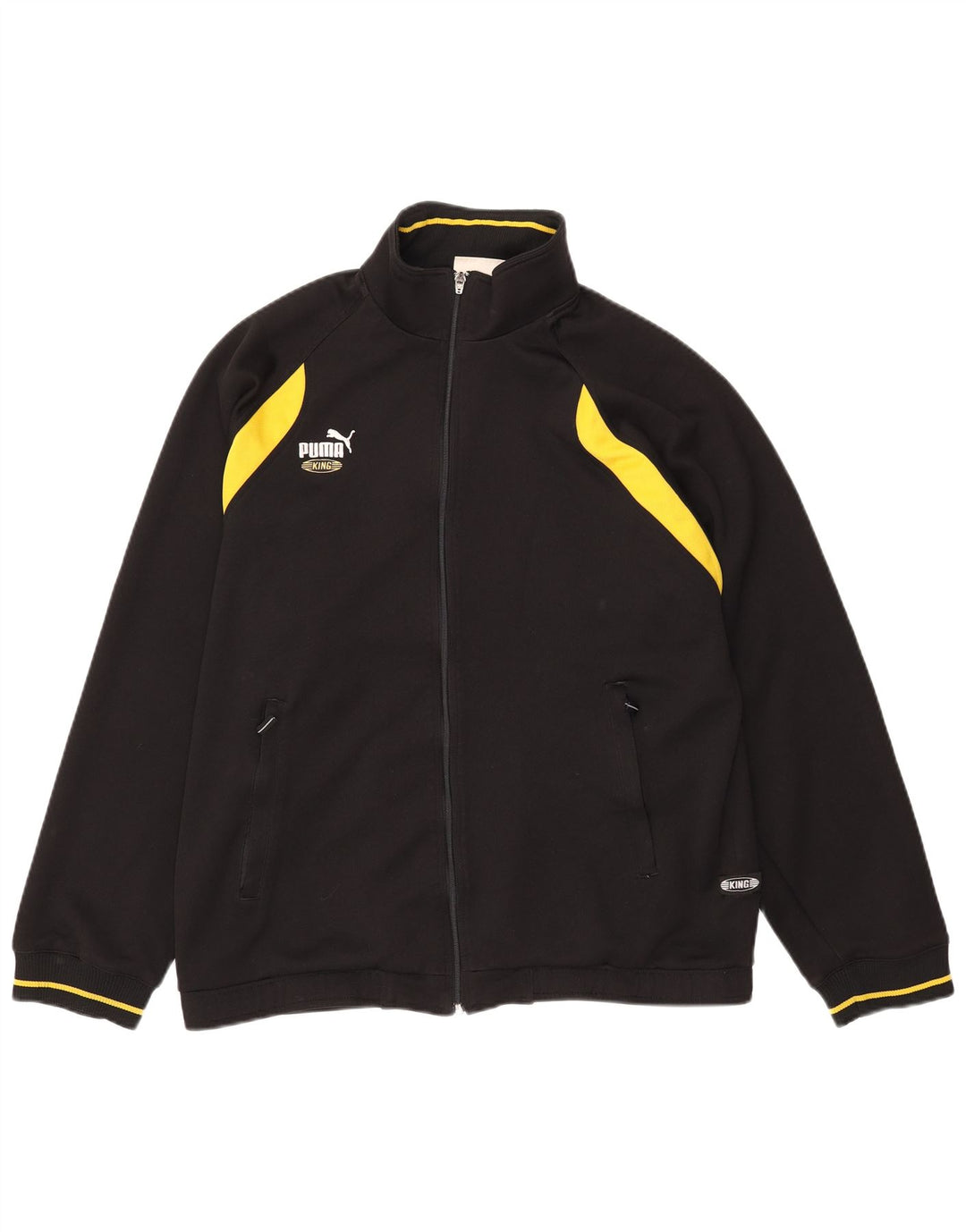 PUMA Mens King Graphic Tracksuit Top Jacket Large Black Colourblock