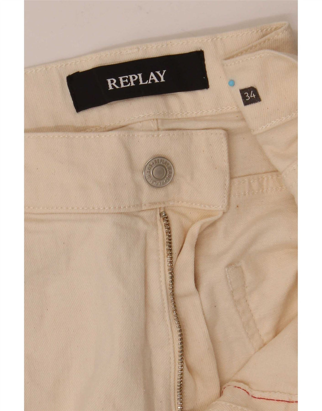 Мужские узкие джинсы Replay W34 L31 Off White