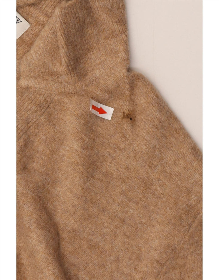 Женский свободный джемпер с воротником-поло J. CREW, Великобритания 16, большой коричневый цвет