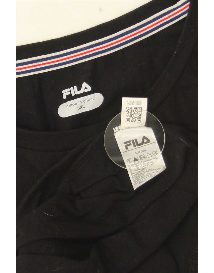 Мужская футболка Fila Top 3XL, черный хлопок