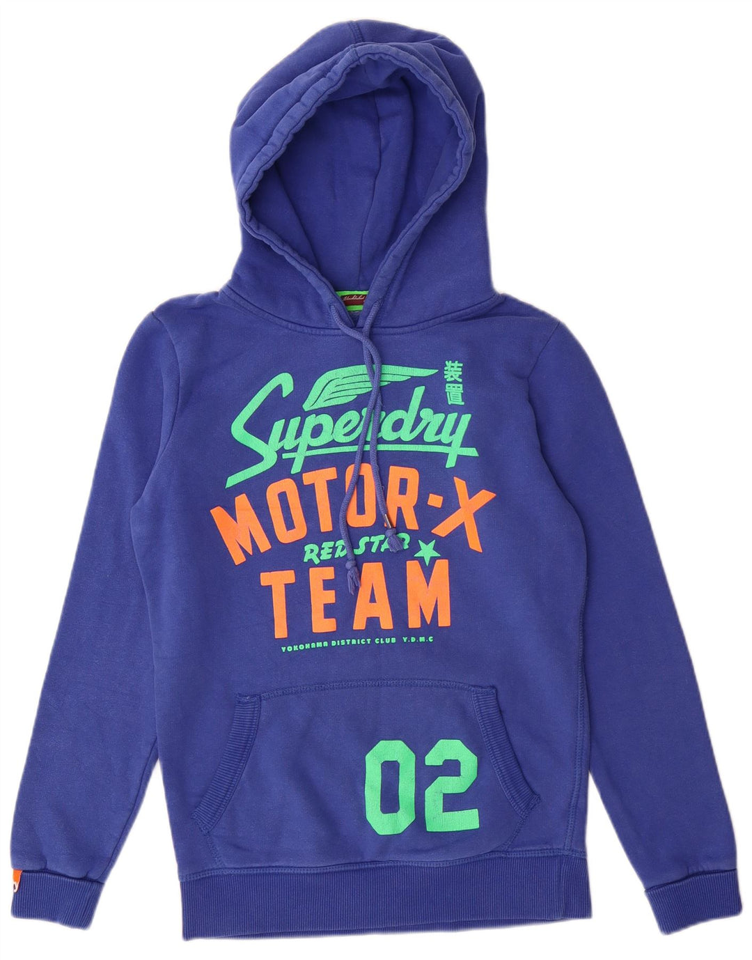 Женский джемпер с капюшоном SUPERDRY UK 10, маленький синий, хлопок