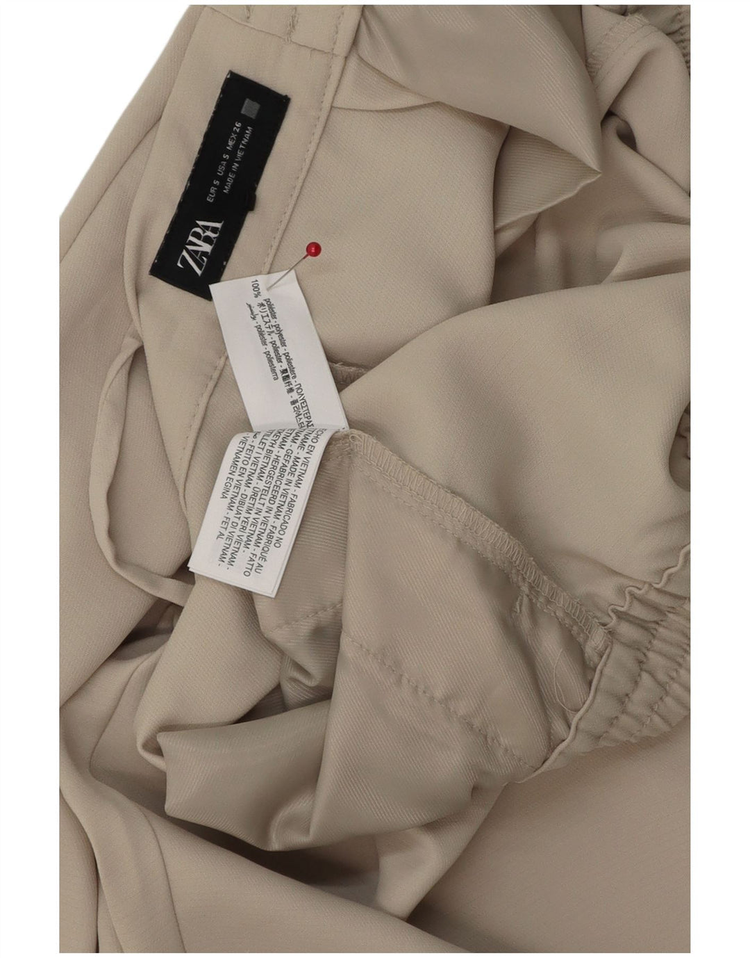 Женские зауженные повседневные брюки Zara, маленькие W26 L25, серый полиэстер