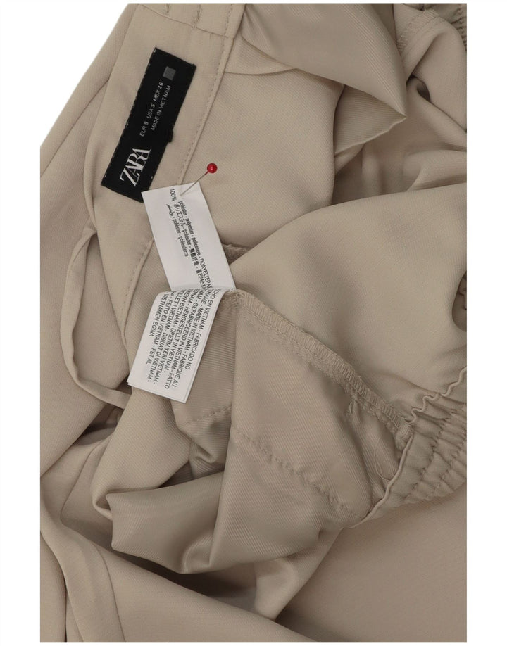 Женские зауженные повседневные брюки Zara, маленькие W26 L25, серый полиэстер