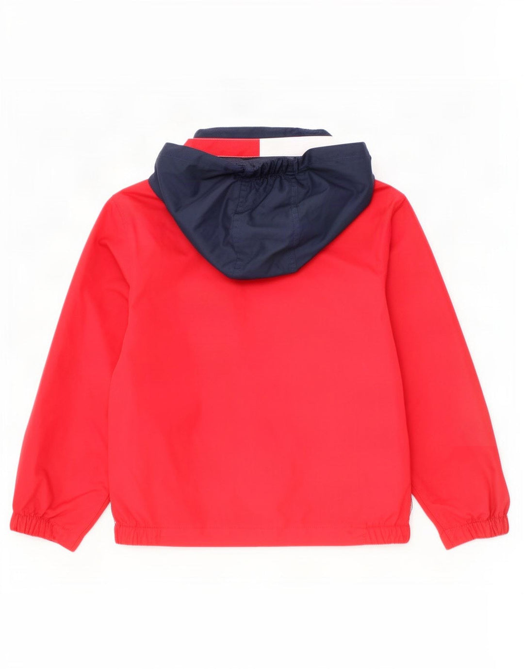 Tommy Hilfiger Куртка-бомбер с капюшоном для мальчиков 4–5 лет, красная с цветными блоками