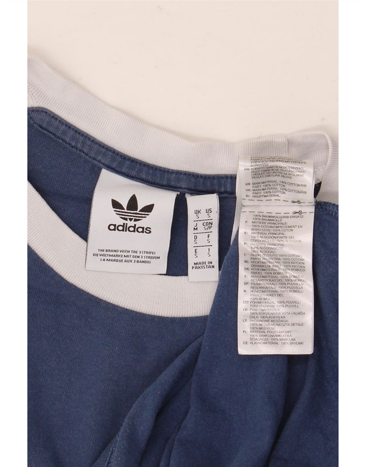 Мужская футболка ADIDAS, маленький синий хлопок