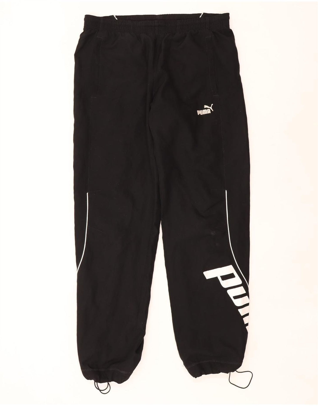 Мужские спортивные брюки с рисунком Puma, средние черные
