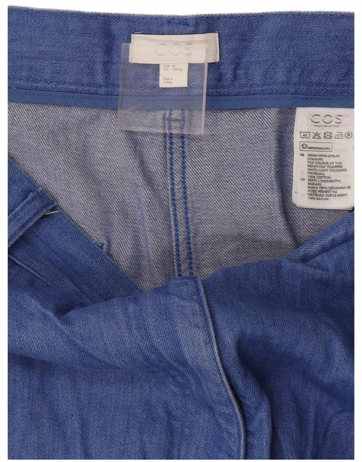 Cos Женские укороченные брюки EU 40 Medium W30 L24 Синий хлопок