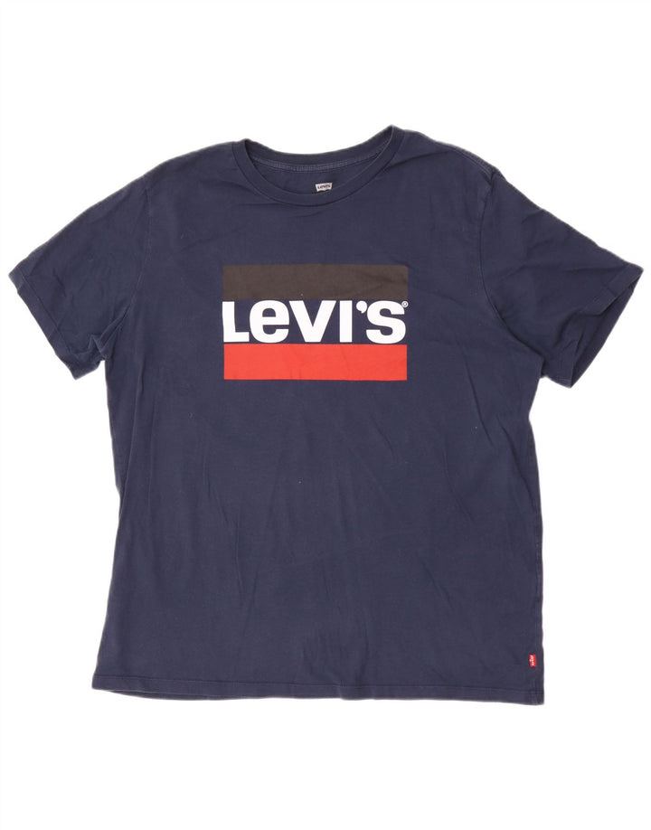 Мужская футболка стандартного кроя Levi's с рисунком, большой темно-синий