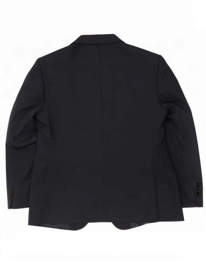 Мужской короткий пиджак на двух пуговицах Marks & Spencer UK 44 2XL темно-синий