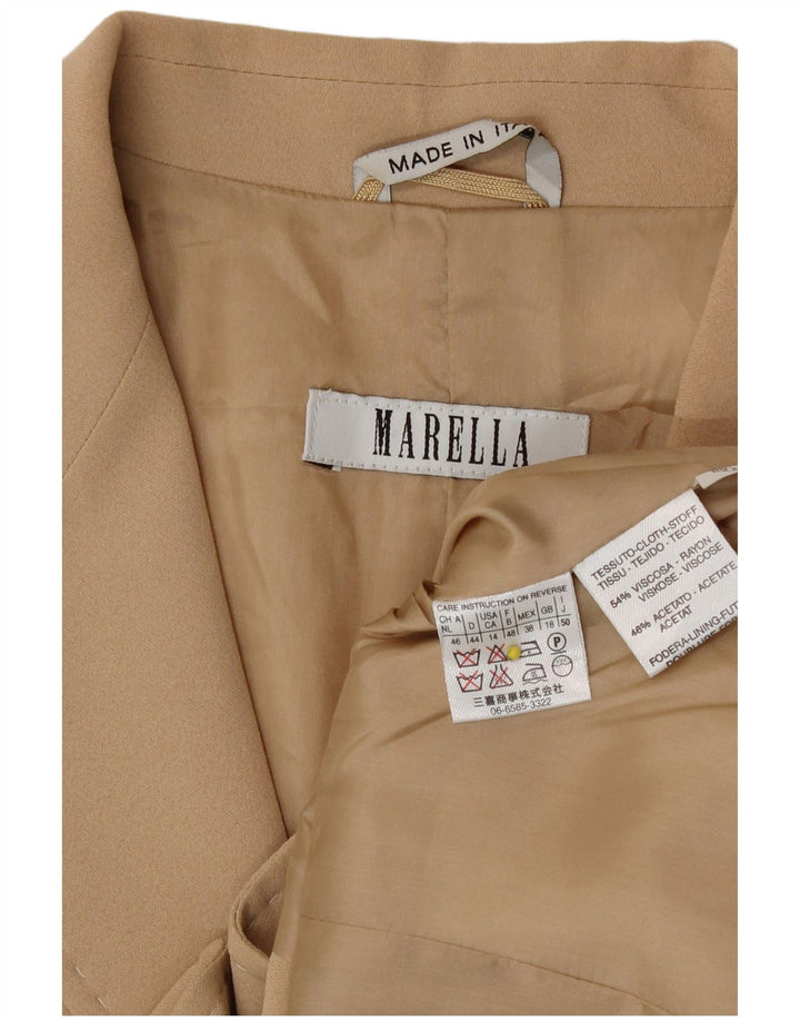 Женский пиджак Marella на 3 пуговицах UK 18 XL Бежевый вискоза