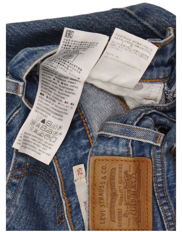 Женские прямые джинсы Levi's на танкетке W25 L27, синий хлопок