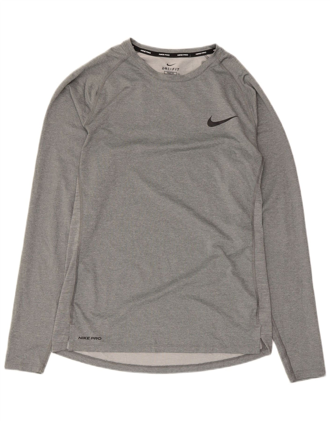 Мужской топ Nike Dri Fit с длинным рукавом XL, серый полиэстер