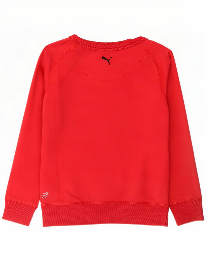 Женский свитер с рисунком Puma UK 10, маленький красный хлопковый джемпер