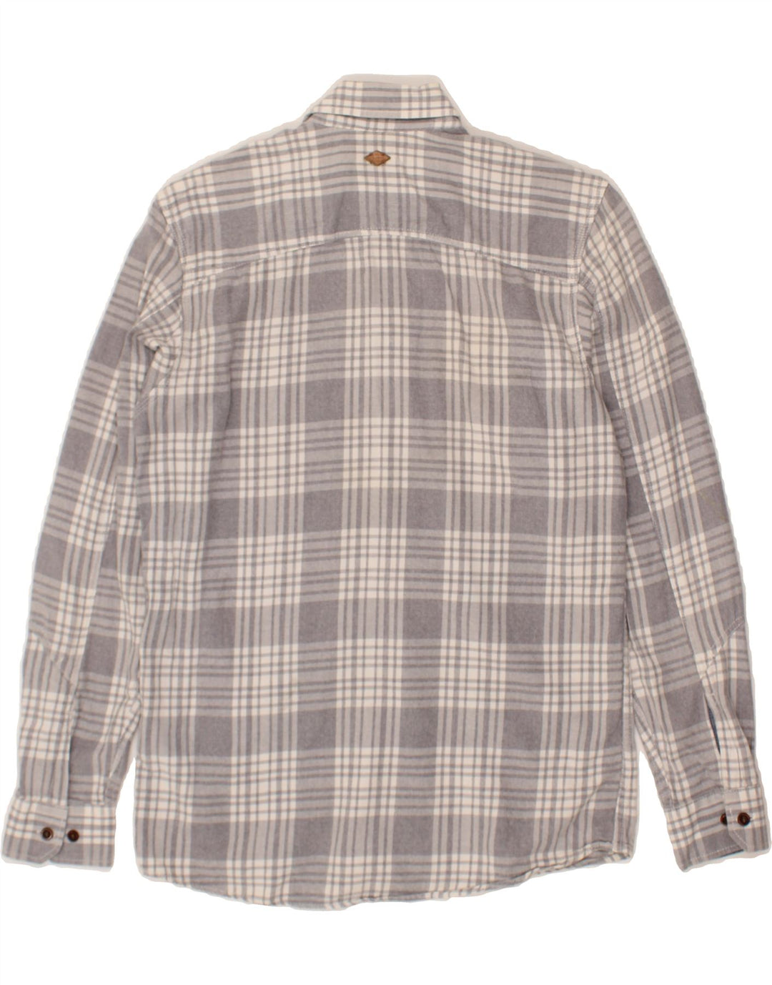 JACK & JONES Mens Shirt Small Grey Check Cotton Vintage Jack & Jones and Second-Hand Jack & Jones from Messina Hembry 