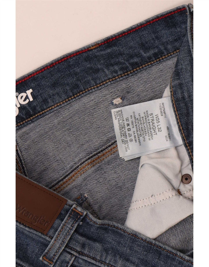 Мужские прямые джинсы Wrangler W35 L32, синий хлопок
