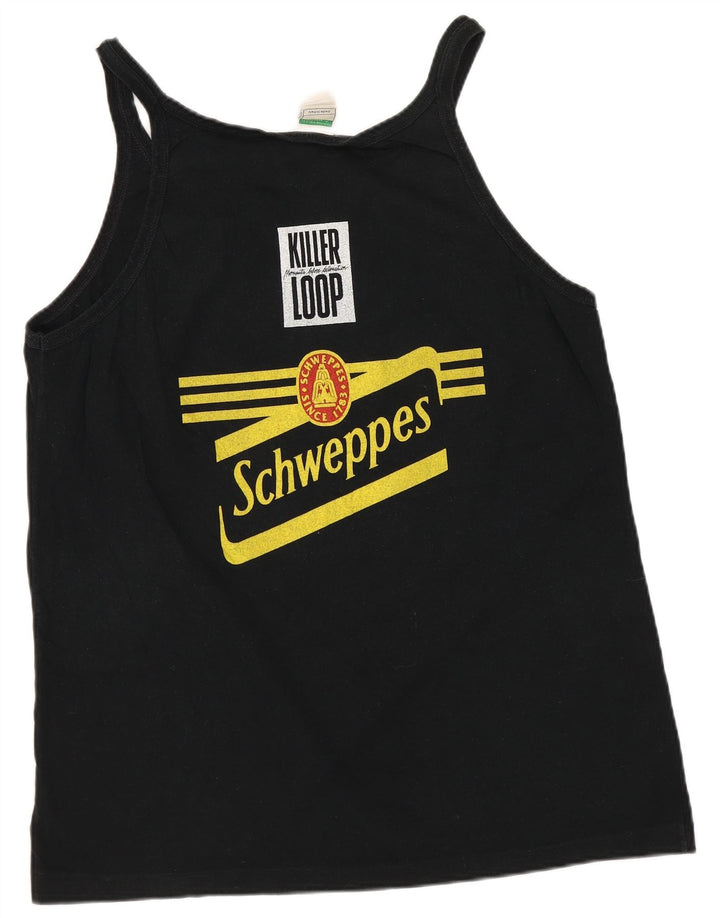 Женский жилет с рисунком Benetton UK 18 XL, черный хлопок