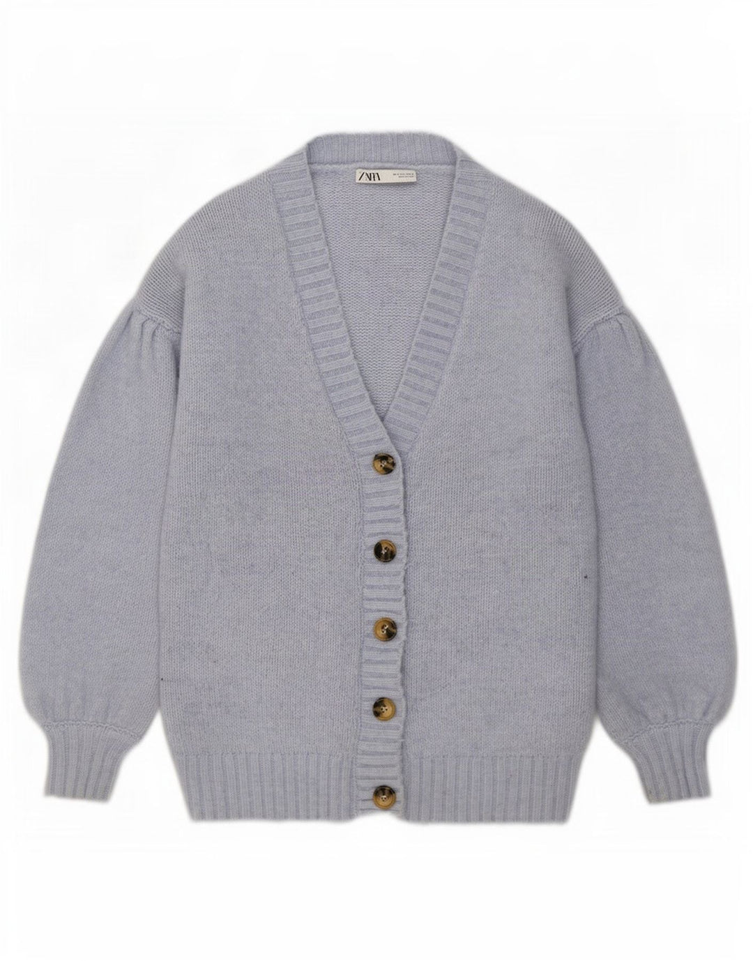 Женский свободный кардиган Zara UK 10, маленький синий полиэстер