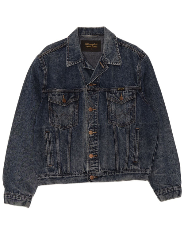 Wrangler Mens Denim Jacket UK 36 Small Blue Cotton