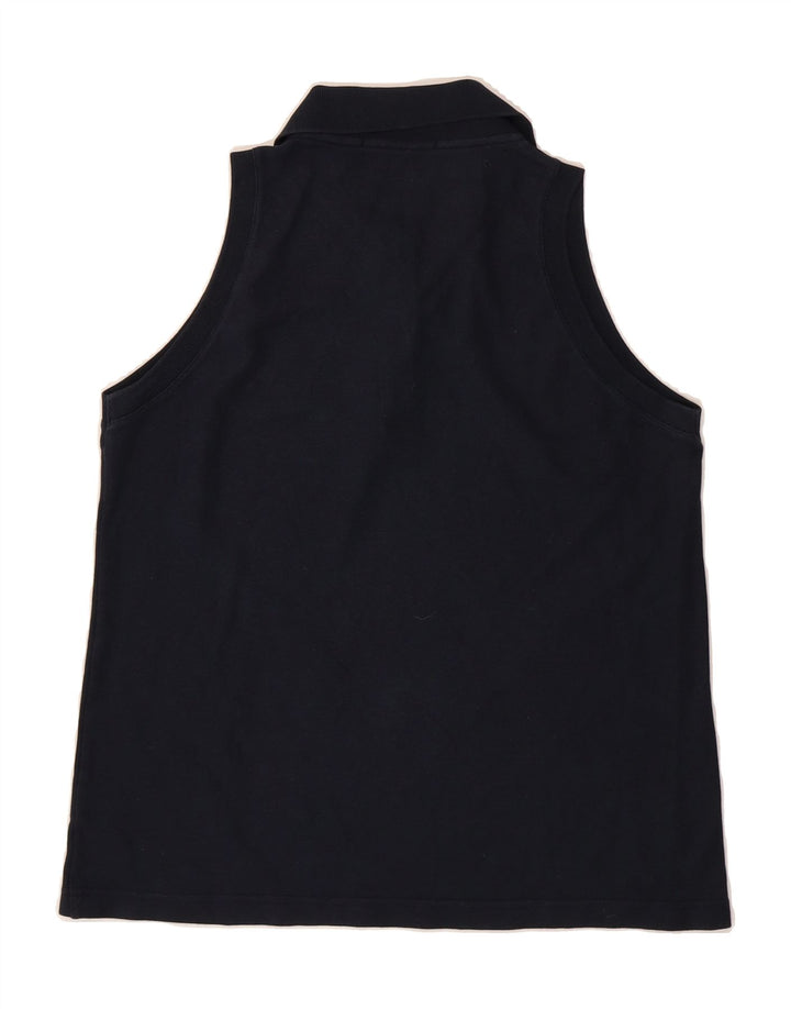 FILA Womens Sleeveless Polo Shirt IT 44 Medium Navy Blue Cotton Vintage Fila and Second-Hand Fila from Messina Hembry 