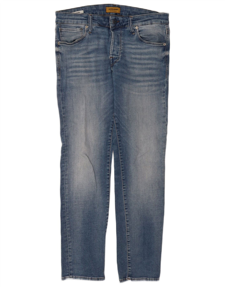 Мужские узкие джинсы Jack & Jones GLENN W32 L30, синий хлопок