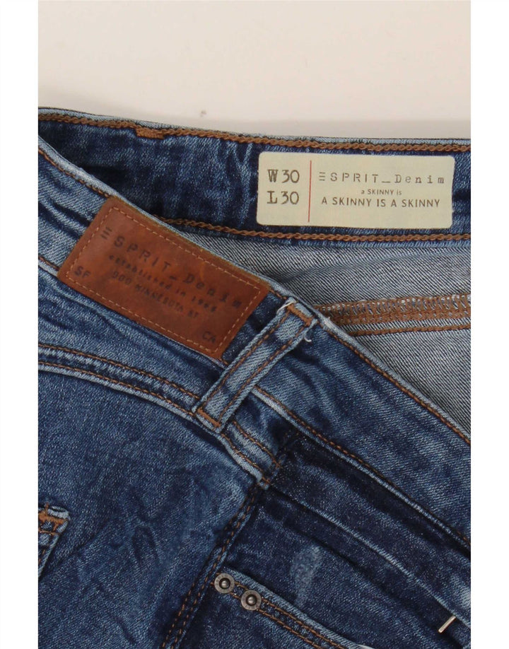 Женские джинсы скинни Esprit W30 L30 синие, хлопок