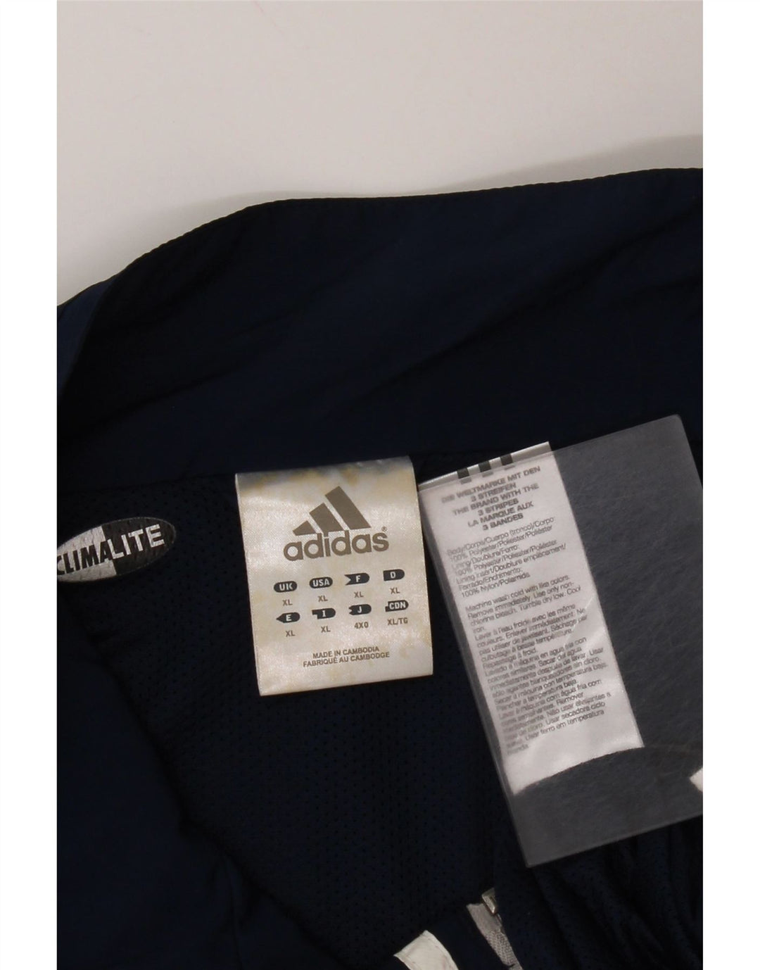 Мужская дождевик Adidas Climalite UK 42 XL темно-синий полиэстер