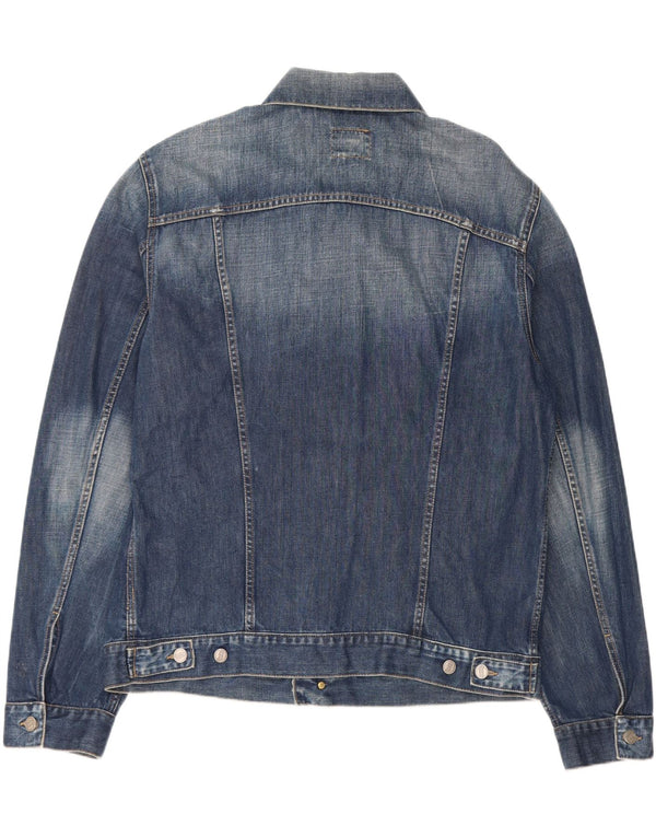 GAS Mens Denim Jacket UK 44 2XL Blue Cotton