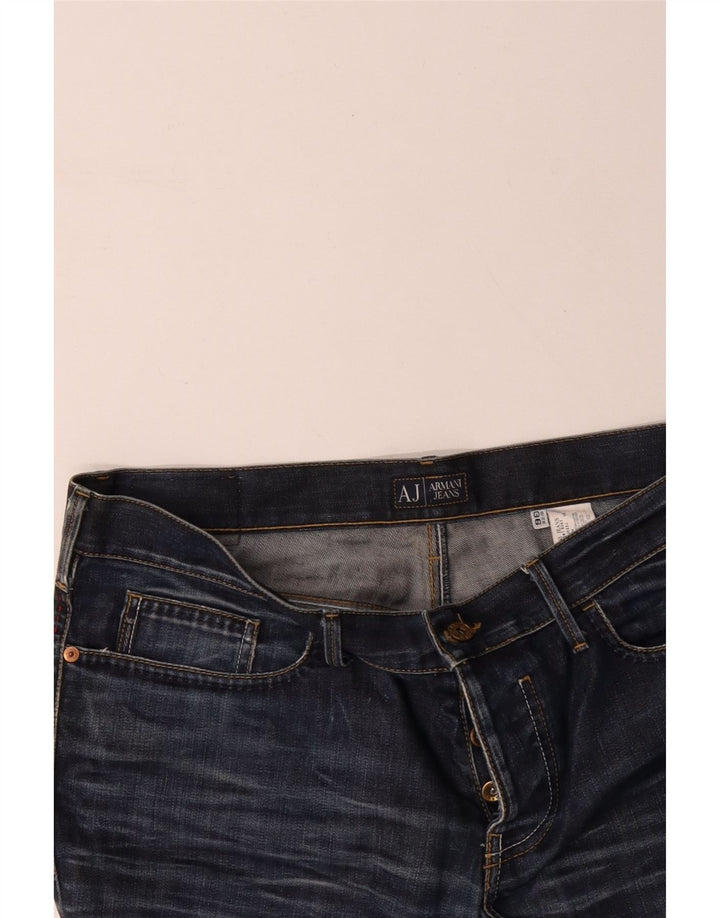 Мужские прямые джинсы ARMANI W36 L28 Синие, хлопок