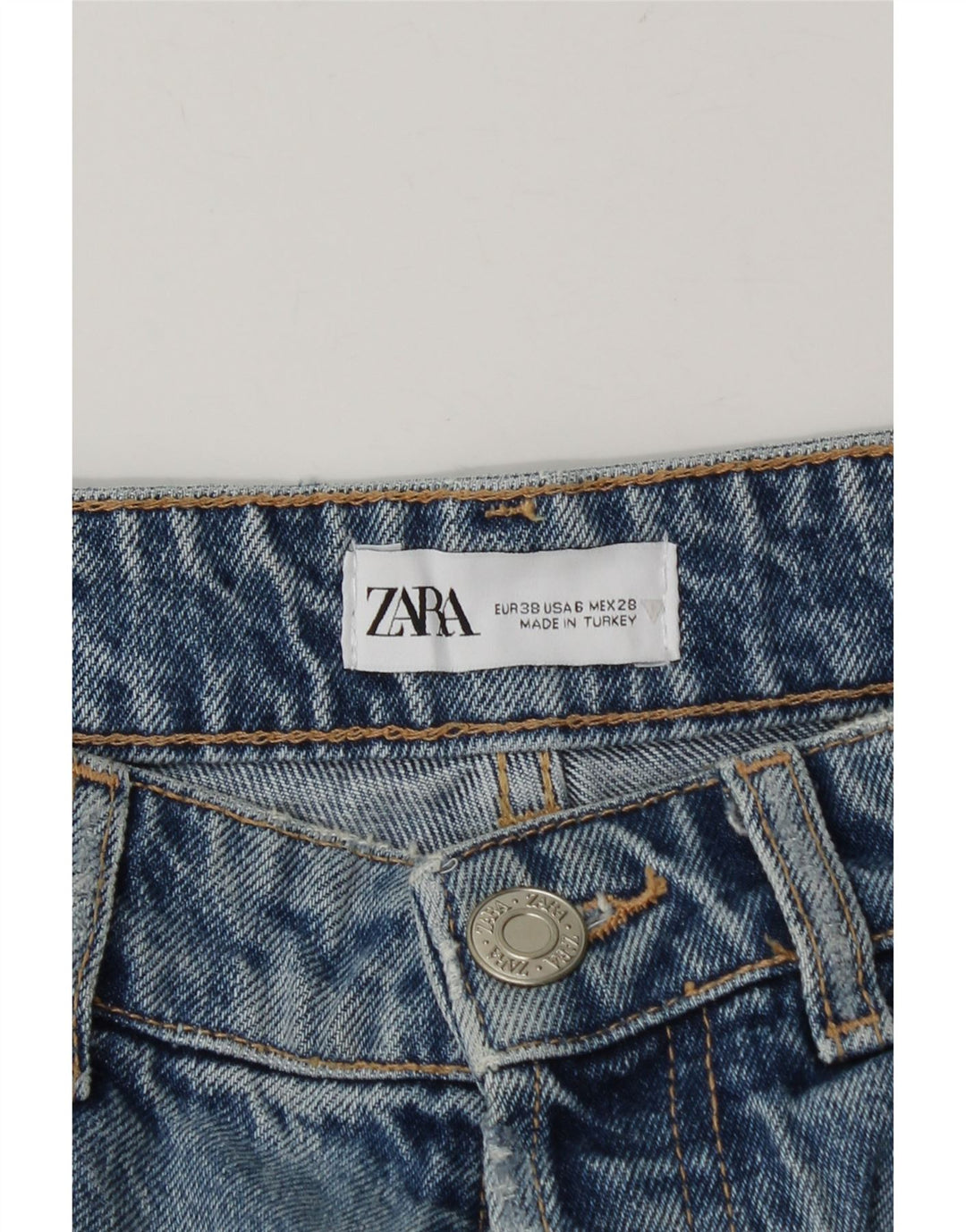 Женские джинсовые шорты Zara EU 38, маленькие W28, синие