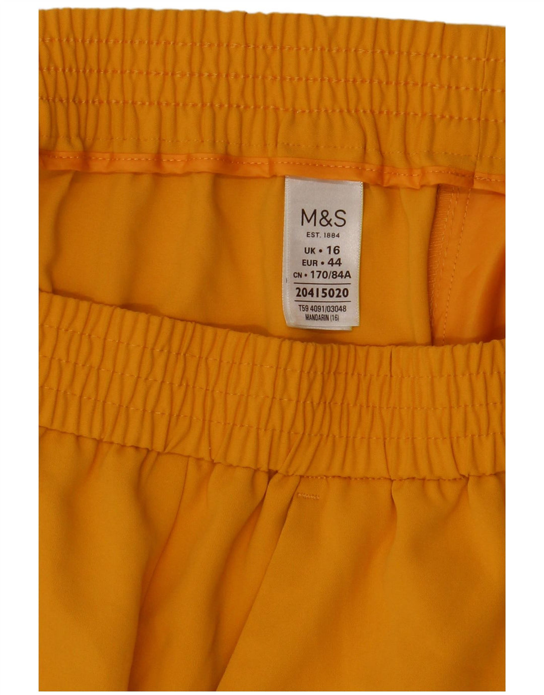 Женская прямая юбка Marks & Spencer UK 16, большая W34, желтый полиэстер