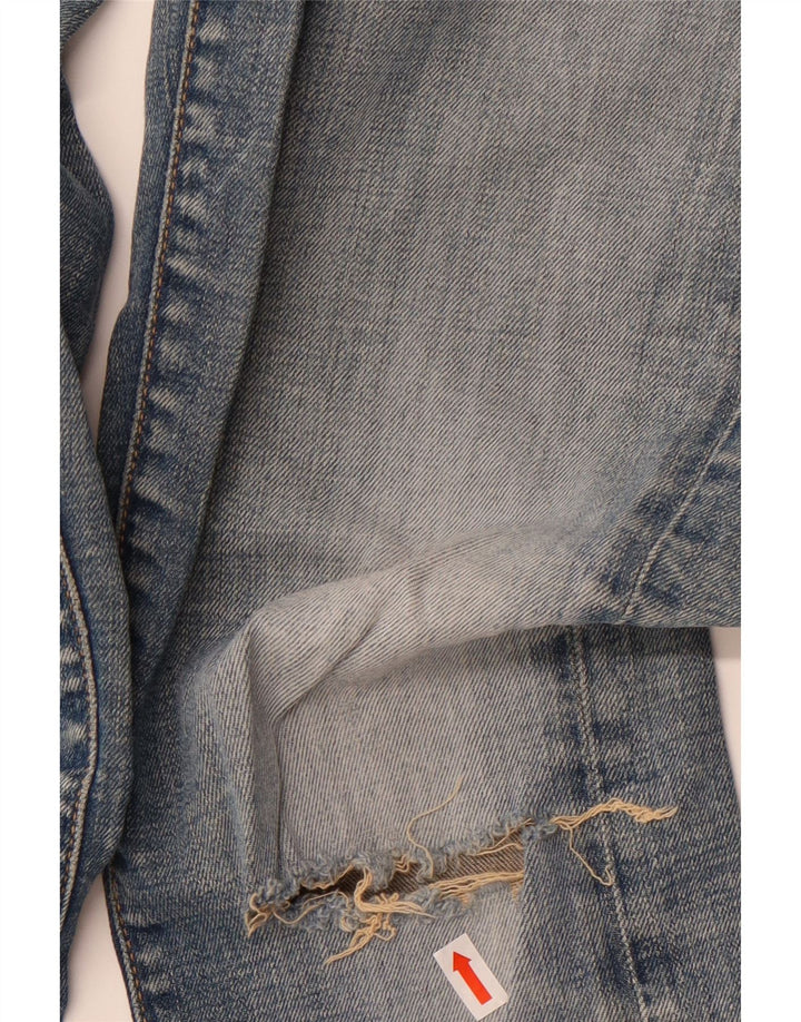 Женские потертые джинсы скинни G-Star W30 L31 синие