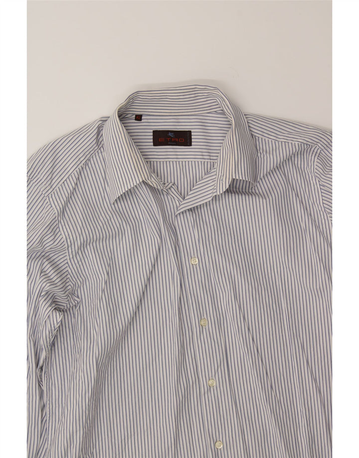 ETRO Mens Shirt Size 42 Large White Striped Vintage Etro and Second-Hand Etro from Messina Hembry 