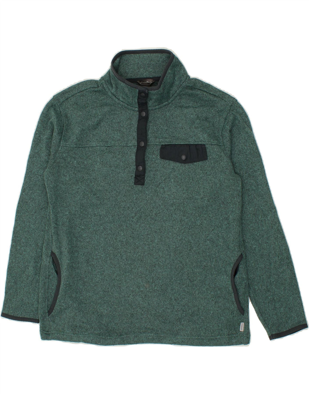 EDDIE BAUER Womens Sweatshirt Jumper UK 14 Medium Green Flecked Vintage Eddie Bauer and Second-Hand Eddie Bauer from Messina Hembry 