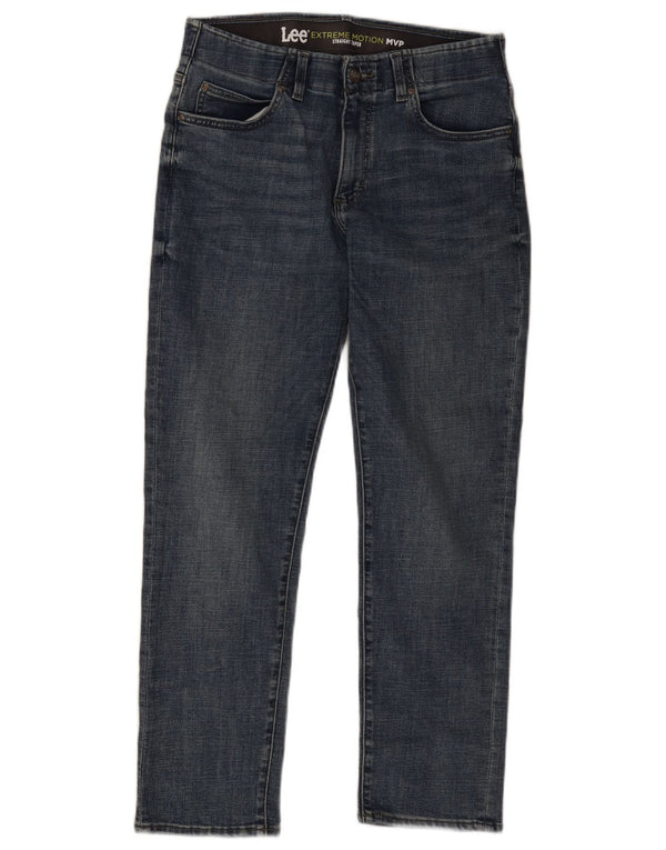 Мужские прямые зауженные джинсы Lee W32 L30, синий хлопок