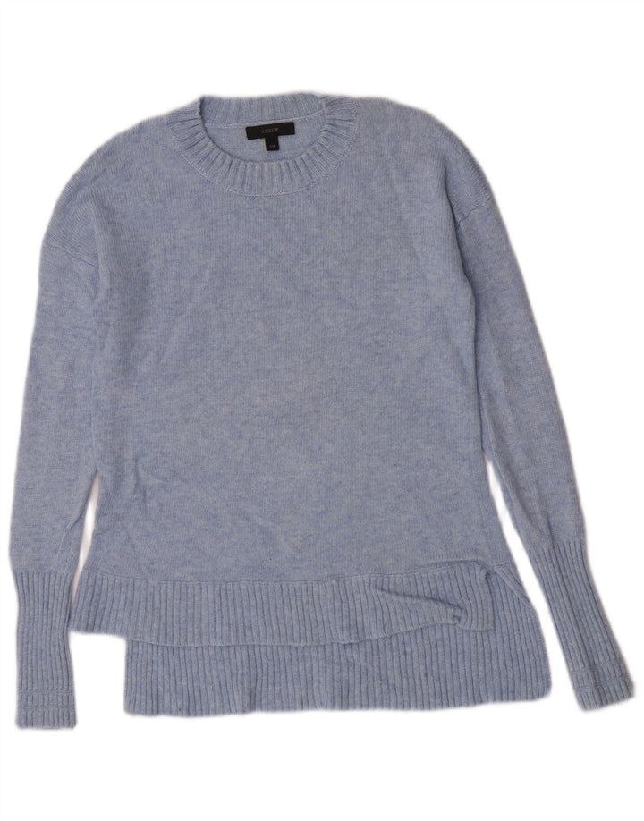 Женский джемпер с круглым вырезом J. Crew, Великобритания 2 2XS, синяя шерсть