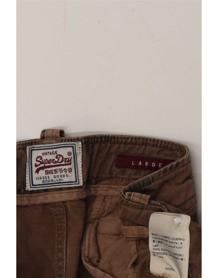 Мужские шорты-карго Superdry, большие W36, коричневые камуфляжные хлопковые шорты