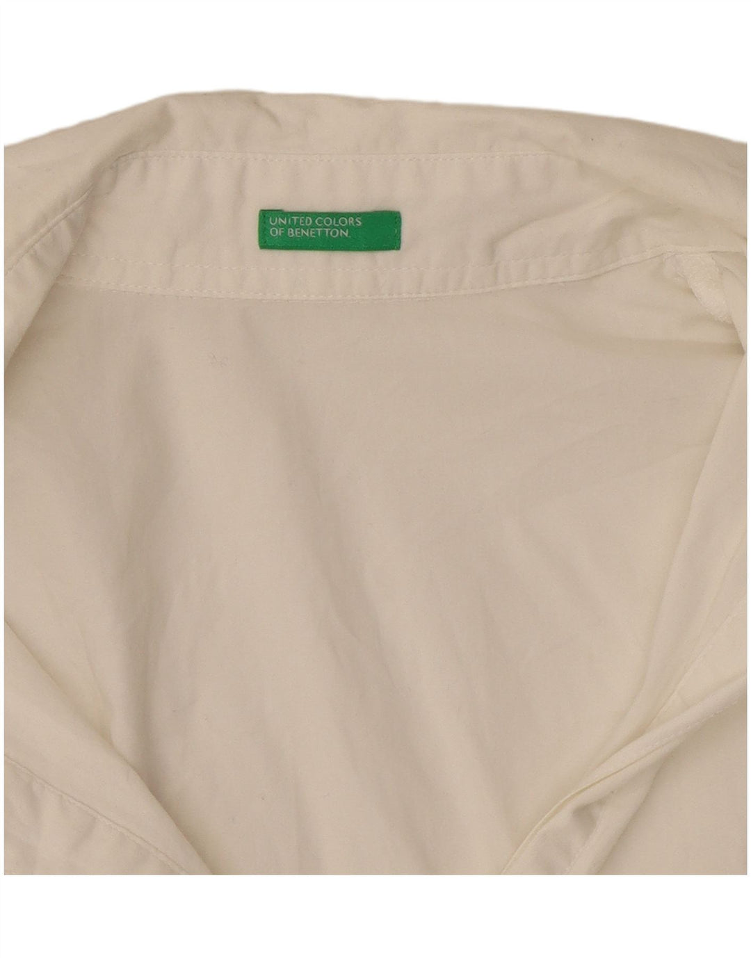 Женская пуловерная рубашка Benetton UK 10, маленькая, белая