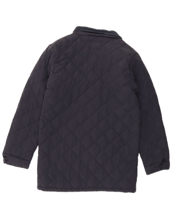 Ben Sherman Стеганая куртка для мальчиков 11-12 лет, темно-синяя, классическая, хлопковая
