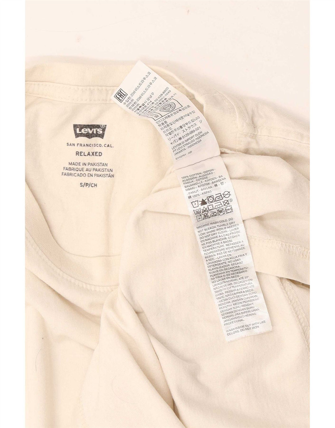 Мужская футболка свободного кроя Levi's с рисунком, маленький белый хлопковый топ