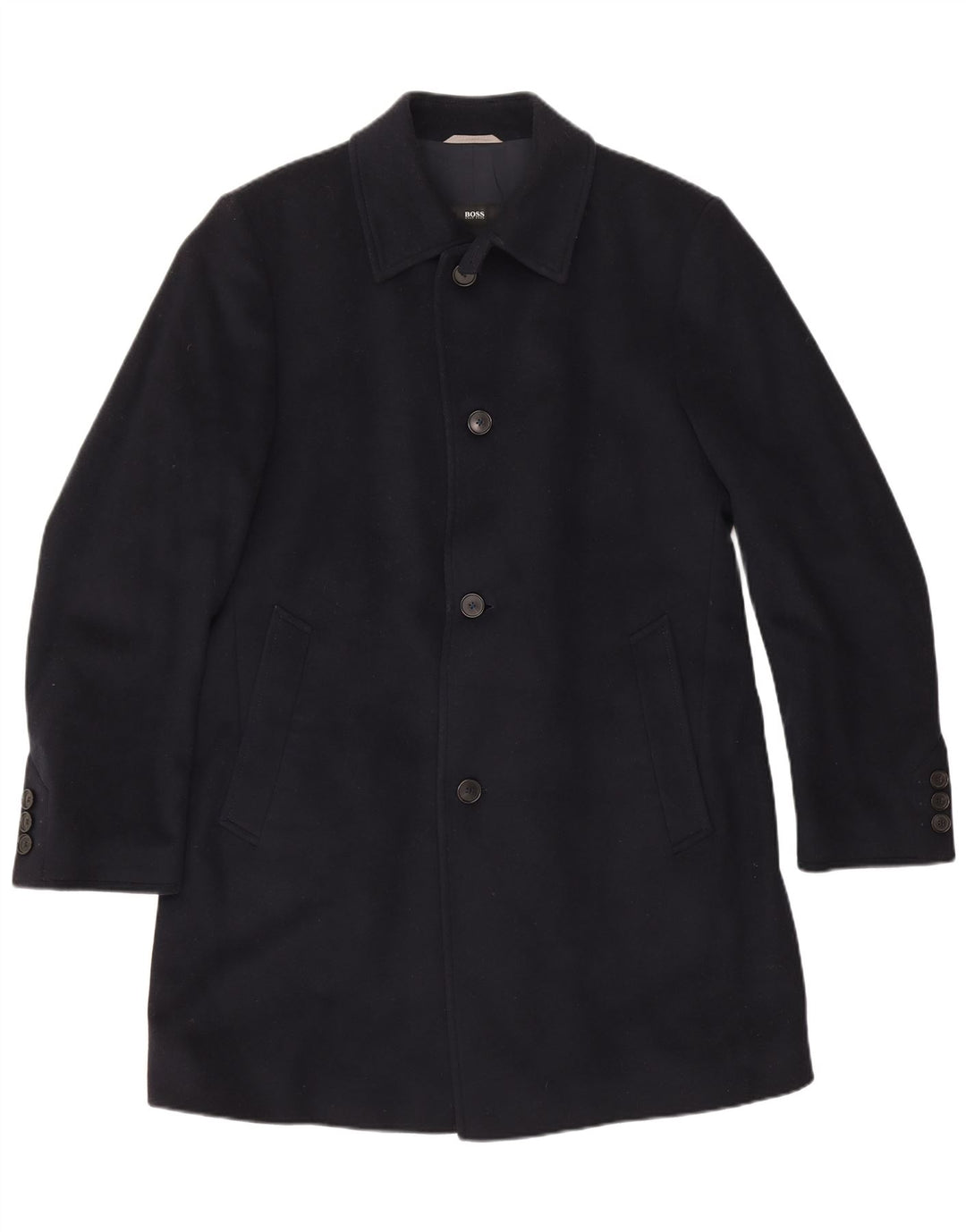 Мужское пальто Hugo Boss IT 50, темно-синее, новая шерсть