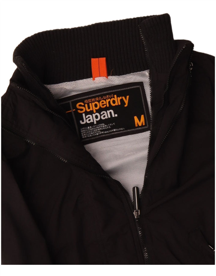 SUPERDRY Женская ветровка UK 14 Средний Черный Полиэстер