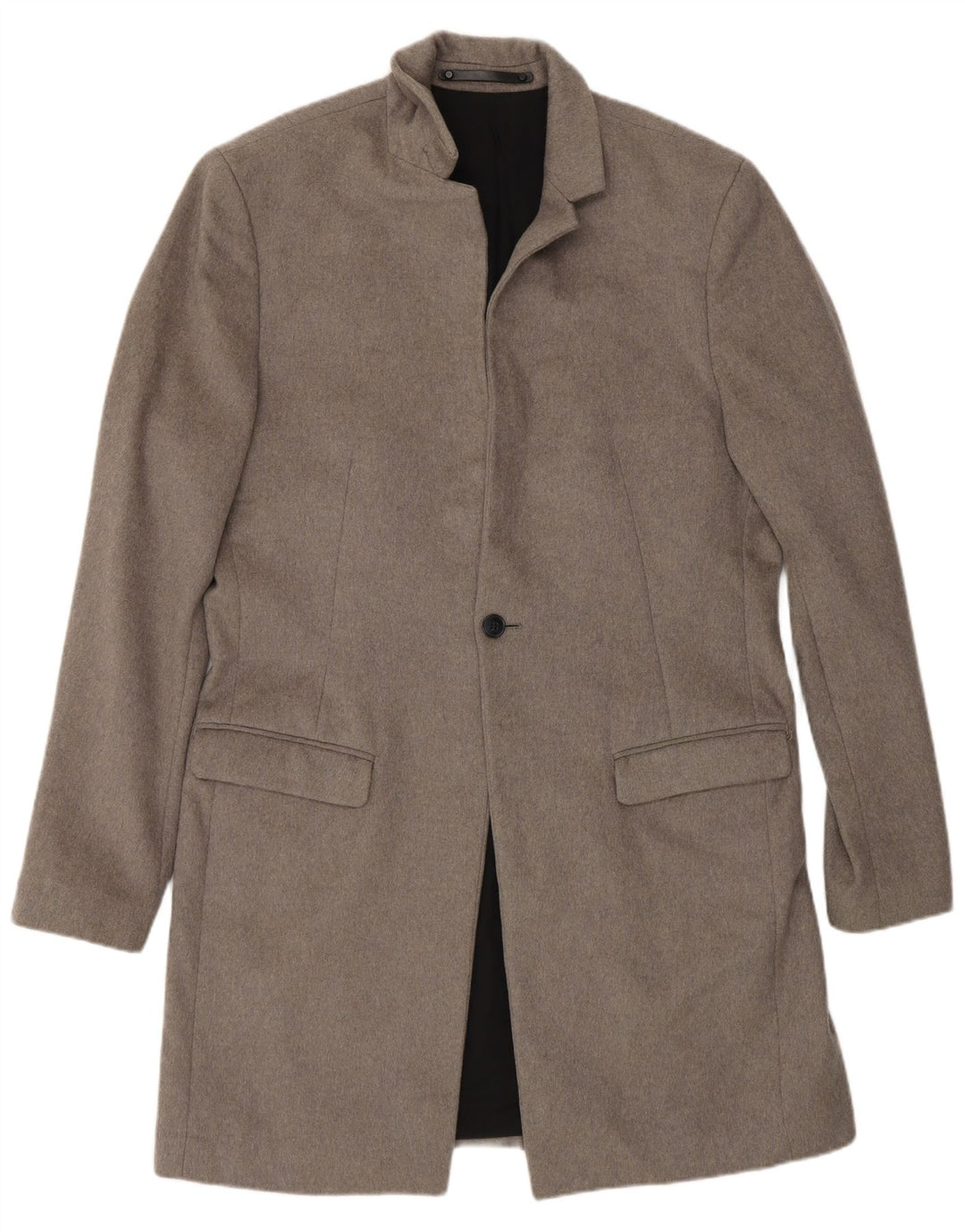 Мужское пальто All Saints UK 40, большое, серое, шерстяное