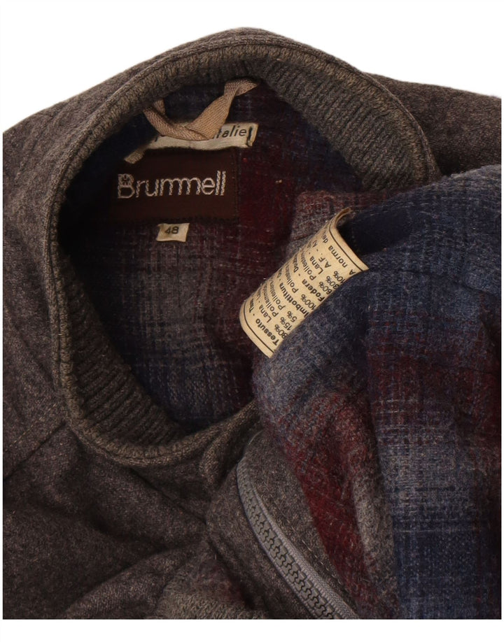 Куртка-бомбер мужская Brummell IT 48 Medium Grey Wool