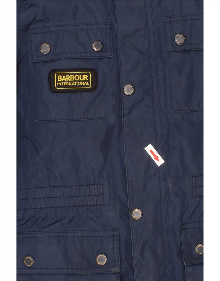 Универсальная куртка Barbour для мальчиков 10-11 лет, большая синяя, полиамид
