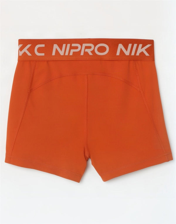 Женские спортивные шорты Nike Dri Fit с графическим рисунком UK 8, маленькие оранжевые, полиэстер