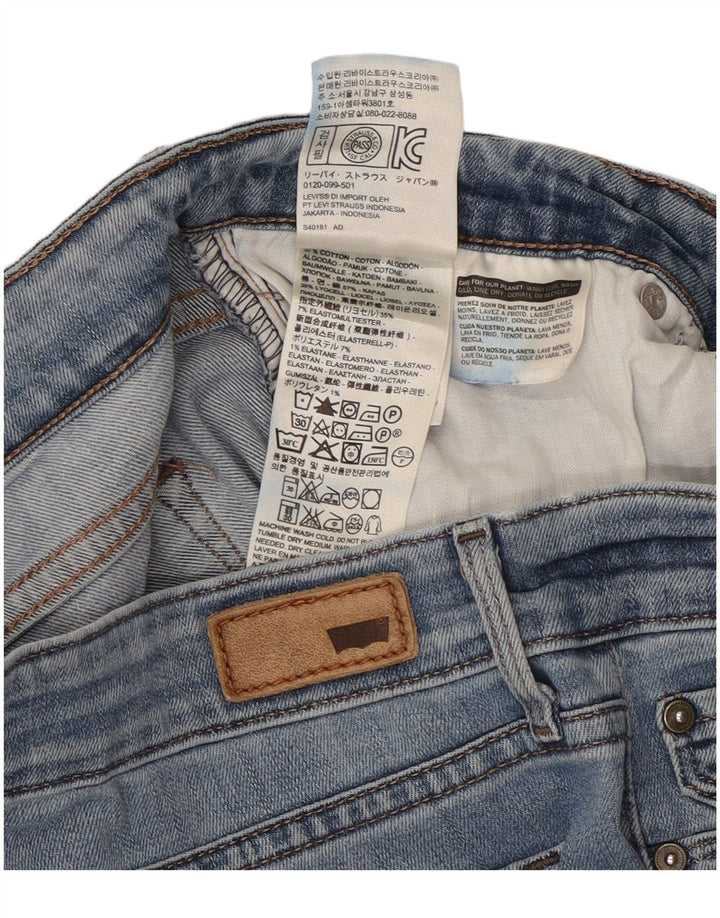 Женские джинсы скинни Levi's W30 L32 синие, хлопок